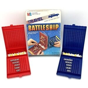 Vintage 1986 Battleship Game TRAVEL Size COMPLETE Milton Bradley in‎ Box